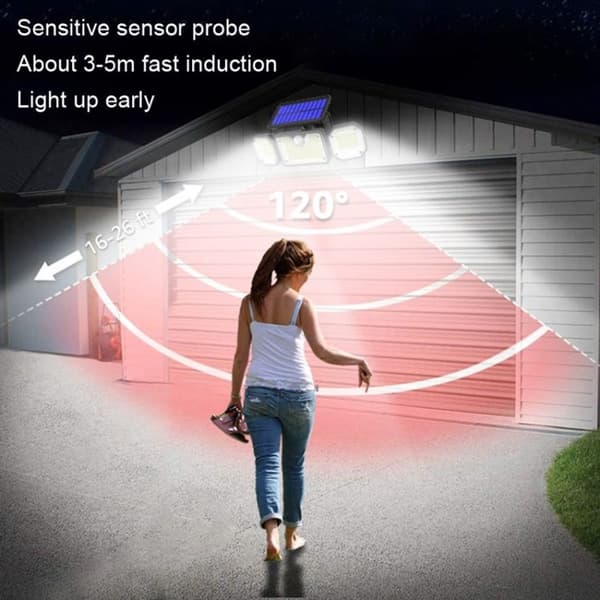 Solcellsensor för människokropp, LED-vattentät trädgårdsbelysning för D
