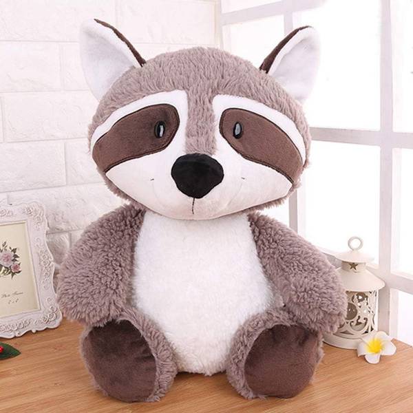 Raccoon-plyschleksak, tvättbjörnsplyschleksak. Underbar mjuk tvättbjörn