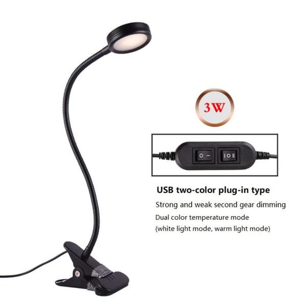 LED-boglampe med USB-kabel, bordlampe, KLB