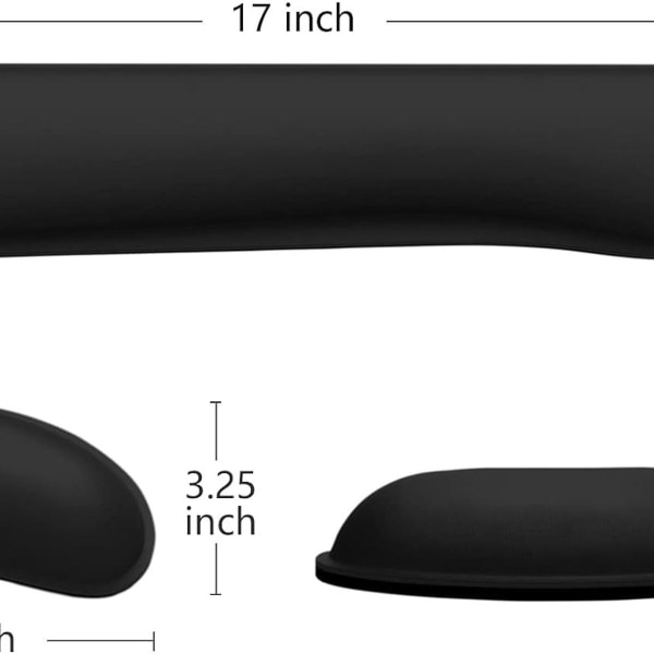 Tangentbord handledsstöd minneskum set handledsstöd