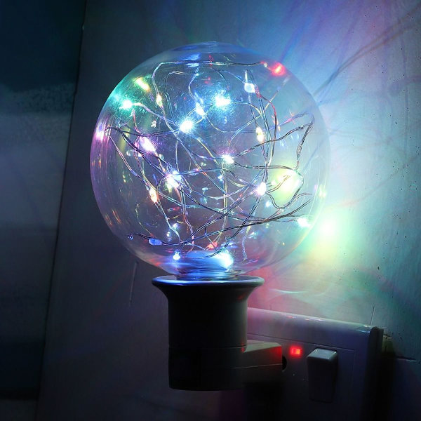 E27 RGB Kobbertråds Fe Lys Pære Farverig Lampe til KLB