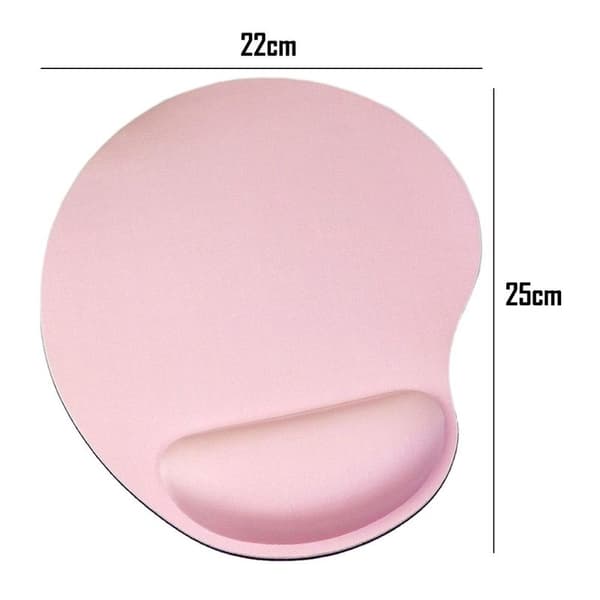 Musemåtte med gel håndledsstøtte Musemåtte med skridsikker pink