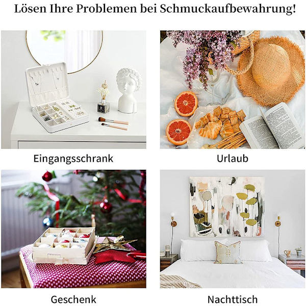 Smyckeskrin Organizer för Kvinnor Flickor Fru Ideal Present