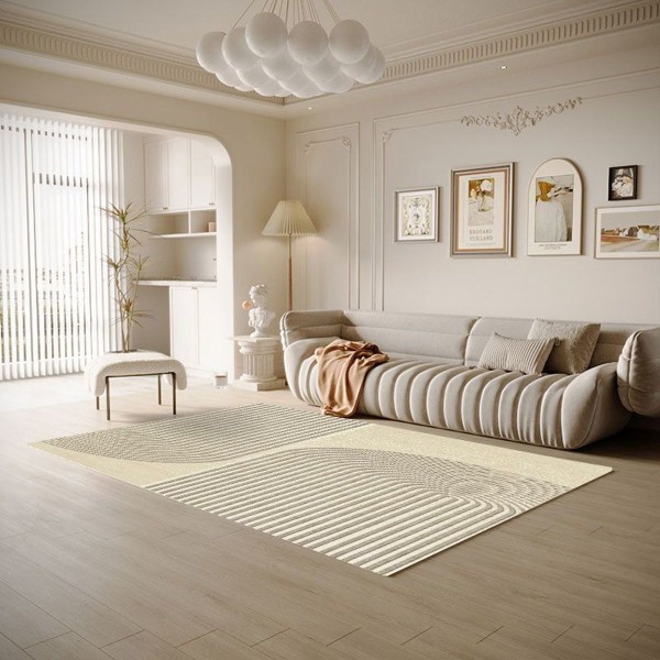 Lett, luksuriøst hjemmeteppe ideelt for stue, soverom, nattbord