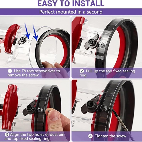 Øvre fast tetningsring for Dyson V11 V15 SV14 SV15 SV22