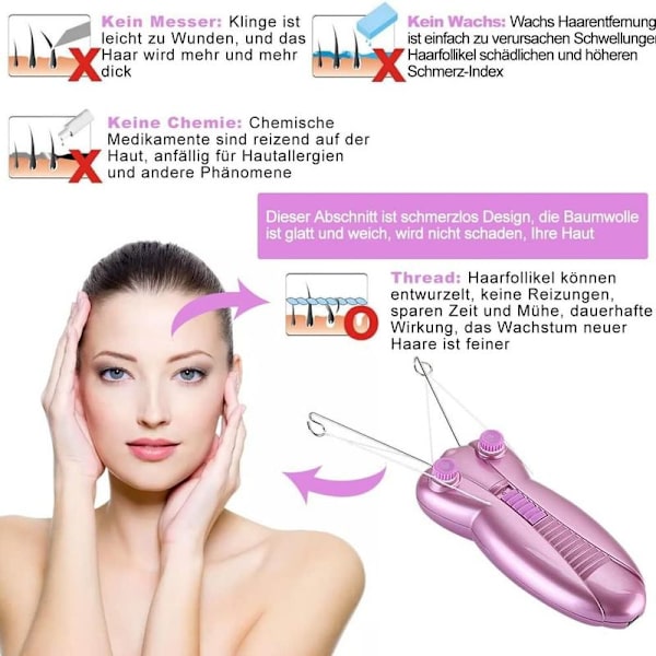 Elektrisk epilator til kvinder til fjernelse af ansigtshår