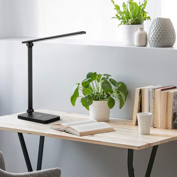 Skrivebordslampe, LED-bordlampe, dæmpbare lysstyrkeniveauer, dagslyslampe, øje KLB