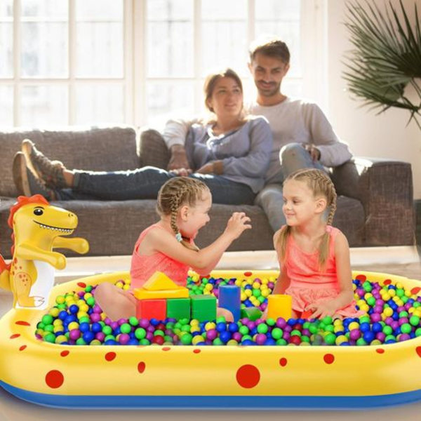 Barnpool för barn och valpar Uppblåsbar pool med sprinkler
