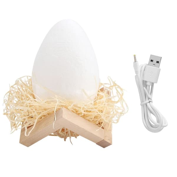 3-farget 3D-trykt USB-oppladbar dinosaur egg nattlys KLB