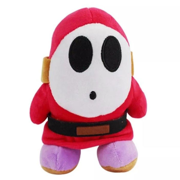 Super Mario Shy Guy plysfigur plysdyr krammedyr 16 cm NY KLB