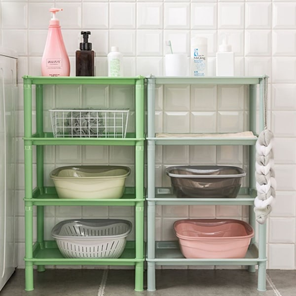 Kylpyhuone Säilytys Pöytä Keittiö Lattia Muovihylly Vihreä