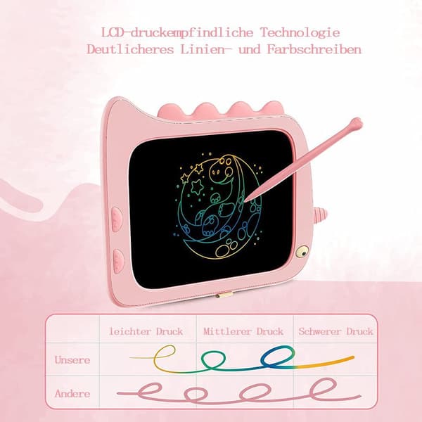 LCD-skrivetavle for barn, dinosaur-tema, leketøy
