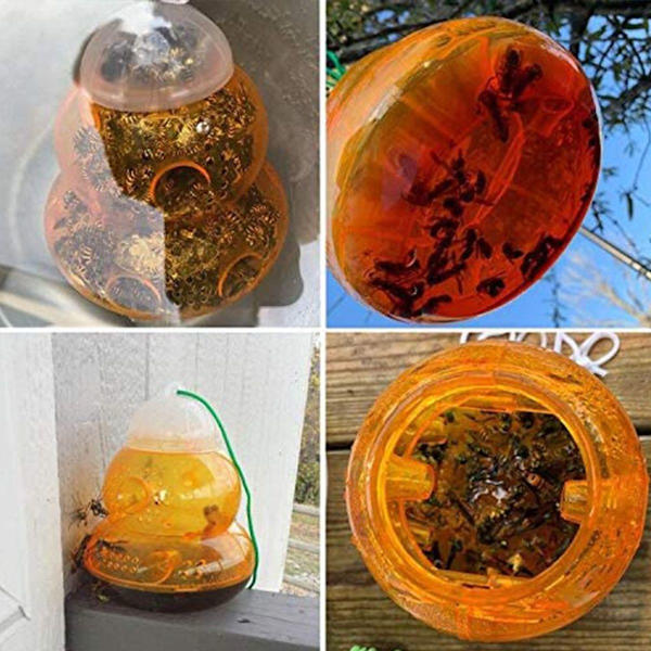 2-delad set, plast insektsfälla för getingar, flugor och KLB
