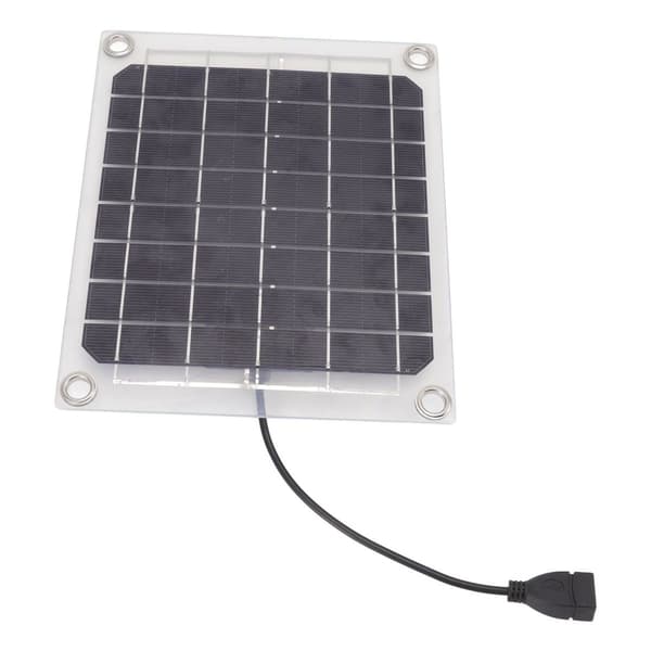 Solpanel 10W USB-udgang, transparent design, dobbeltsidet KLB
