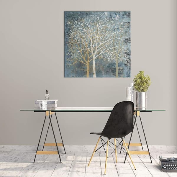 Träd Väggkonst Dekor Blå Vit Modern Abstrakt Canvas Målning Tryck Bilder KLB