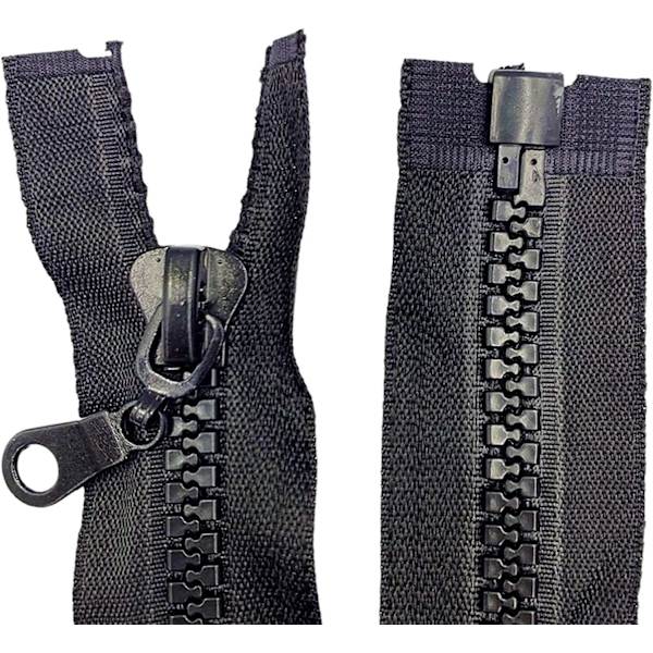 Mesh Zipper 100cm Dragkedja för Jackor Rockar Sömnad Hantverk, Svart Färg, 1 Styck