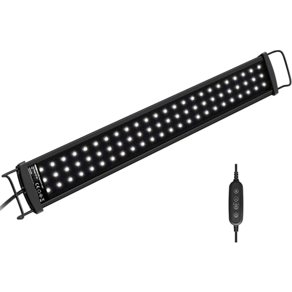 Slank LED LED-akvarielys, ferskvannsakvariumbelysning, hvite akvarielys med enkanalskontroll, 43-60 cm, 26W, 2340 LM