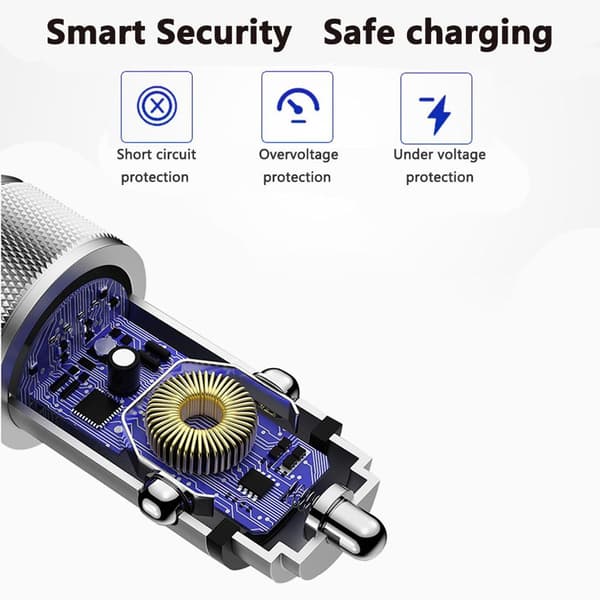 USB-oplader Metal Mini Billader Dual USB Billader med KLB