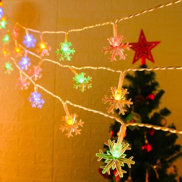 Christmas Snowflake Light 3m 20 LED Batteridriven KLB