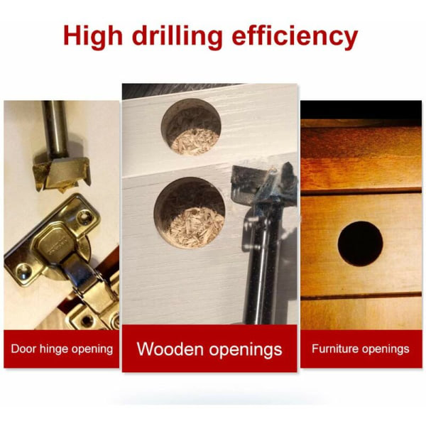 Forets, 55mm Rocaris Tungsten Steel Woodworking Hole Saw Set, Wood Cutter Auger Opener Round Shank Drilling Cutting Tool KLB