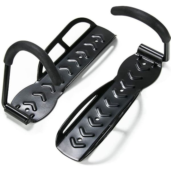 2X Sykkelholder Veggmontert Sykkelkrok Sykkelstativ Svart Sykkelholder KLB