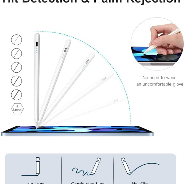 Stylus - kompatibel med iPad (2018-2022).