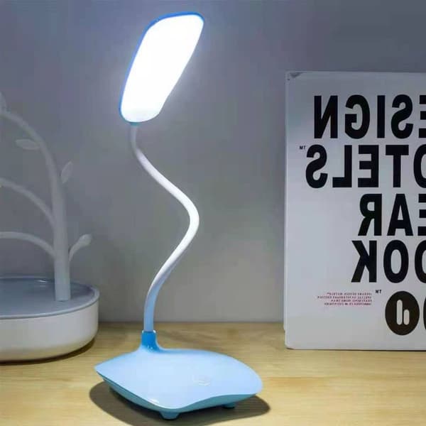 LED-ladebarnelampe for studenter, kontor, skrivebord, USB-lampe kan være blå