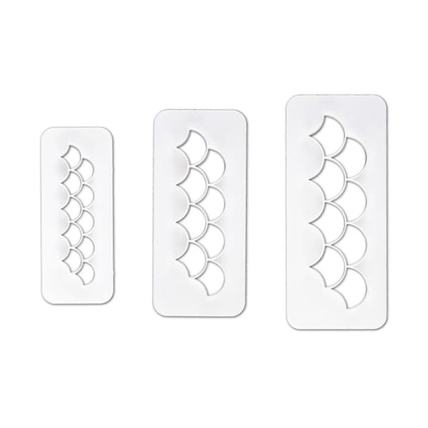 Kageform, cookie fondant udstikker, geometrisk cookie cutter, striber KLB