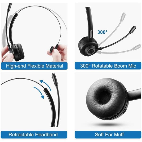 Bluetooth-kuuloke, V5.0 Business Wireless -kuuloke puomilla