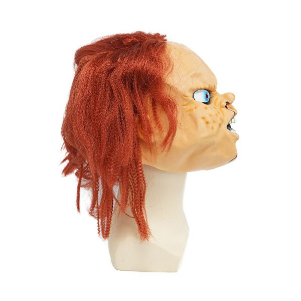 Halloween-mask, spökdocka-mask, halloween-masker för vuxna/latex-skräckmask/halloween-masker för män/läskiga halloween-rekvisita, latex-spökdocka-mask