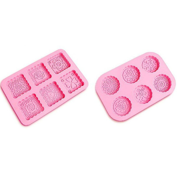 Pakke med 2 månekage chokolade vaffelform silikoneforme til