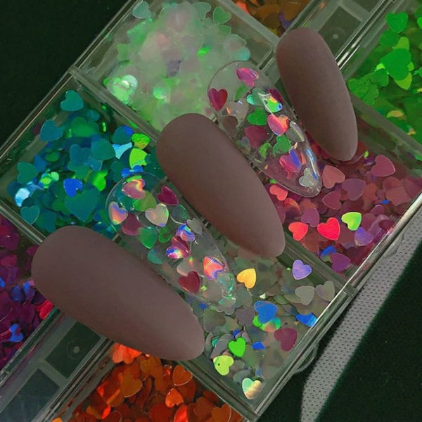 Piece Nail Art Butterfly Laser Symphony Paljetter-14:e