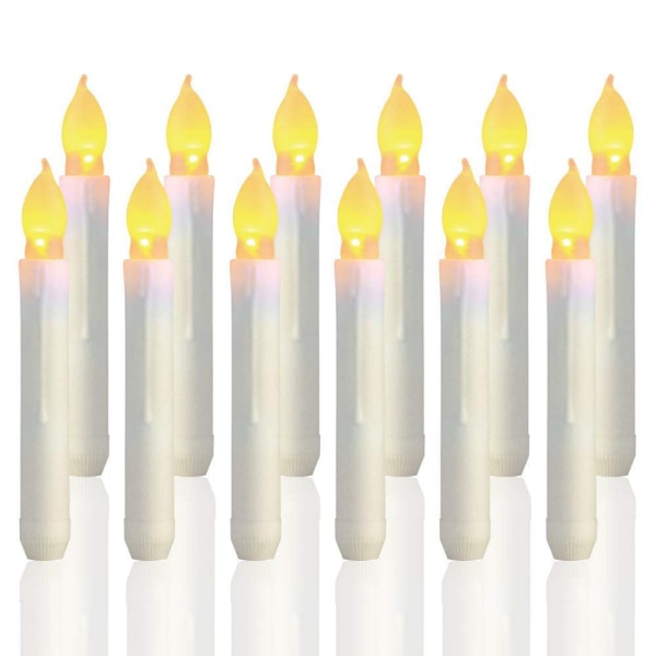 12 kpl liekettömät LED-kynttiläsuojat, kelluvat Harry Potter kynttilät paristot juhliin, luokkahuoneisiin, häihin, joulukoristeisiin