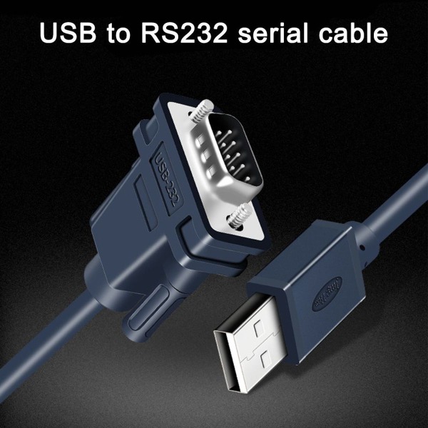 USB til RS232 seriell kabel, 1,2M gullbelagt USB 2.0 til RS232 hann DB9