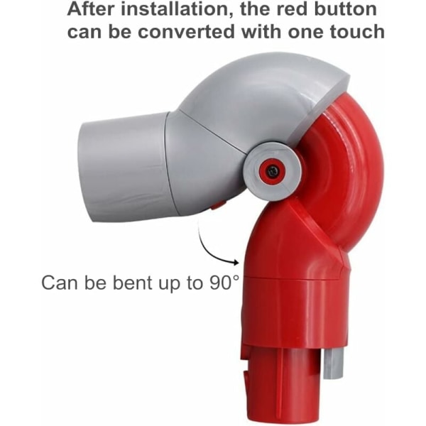 Bottenadapter för Dyson V7 V8 V10 V11 Snabbfrigöring Fler-vinkel Rotation Upp/Ner Adapter Dammsugartillbehör KLB