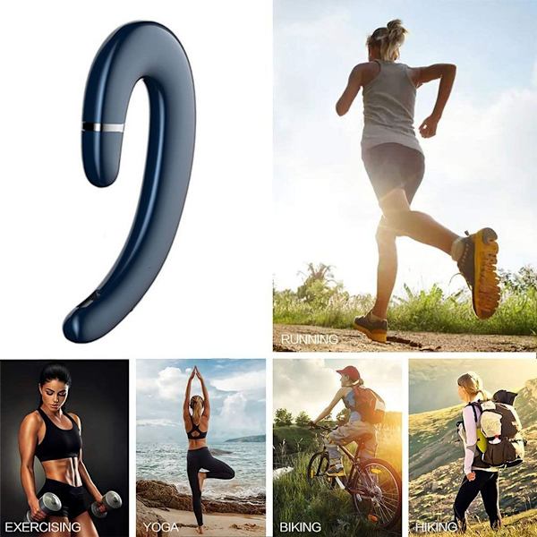 Bluetooth-hovedtelefoner med ørekrog, headset uden blå