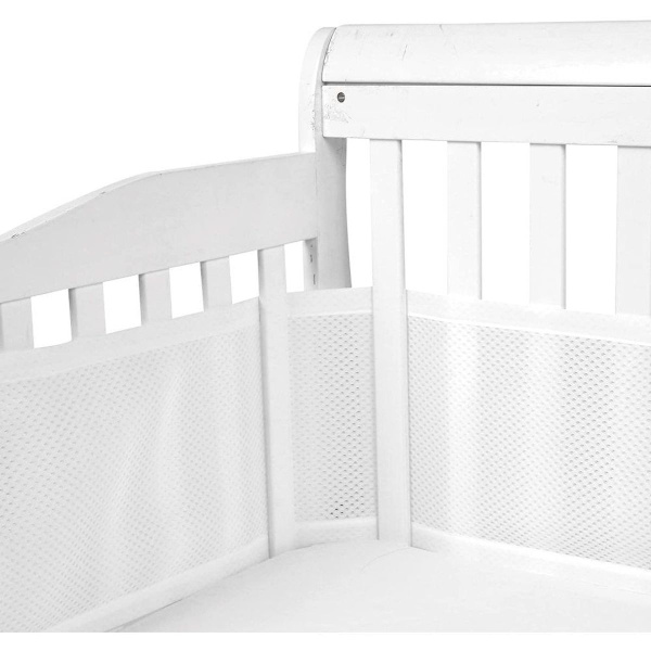 Avtagbar spjälsängsnät Baby sängskydd Anti-luftflöde Mesh-foder KLB