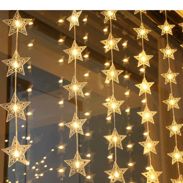 Eventyrlige julelys LED-stjernesnorlys med fjernkontroll KLB