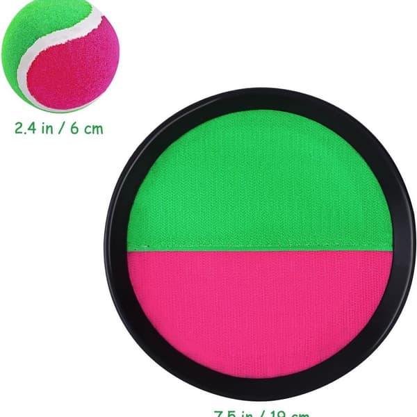 Tarrakuulapeli Catch Ball -setti - 2 mailaa + 1 pallo, lasten ulkoleikit KLB