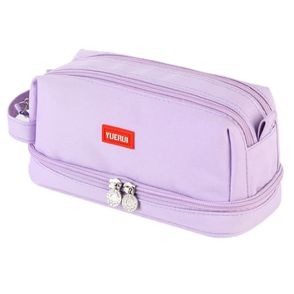 Pennfodral med stor kapacitet för estetiska pennor i lila