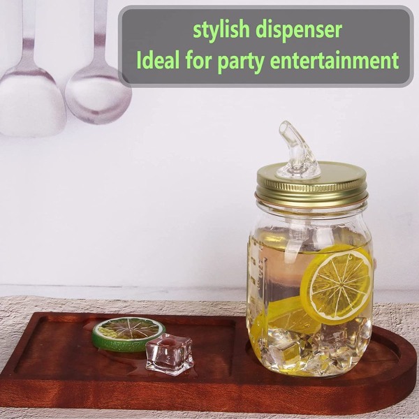 Fri flyt Mason Jar Pourer i gull