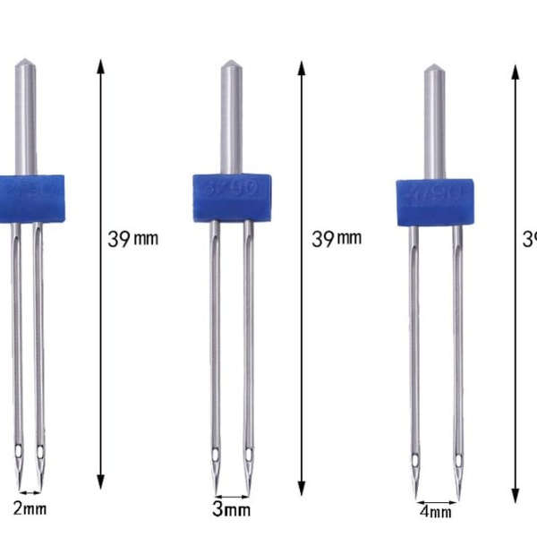 Tvillingnåler 18 stk dobbel symaskinnåler med KLB