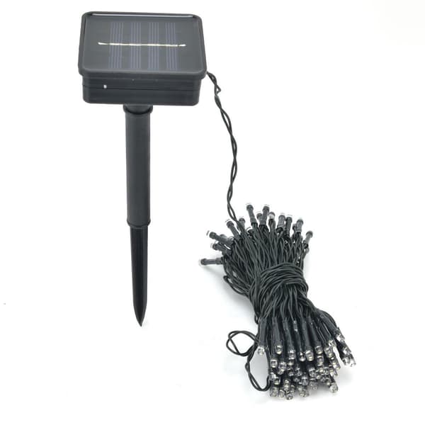 12m solcelle-lyskjede, 8 lysmoduser, 100 LED-er, IP44 KLB