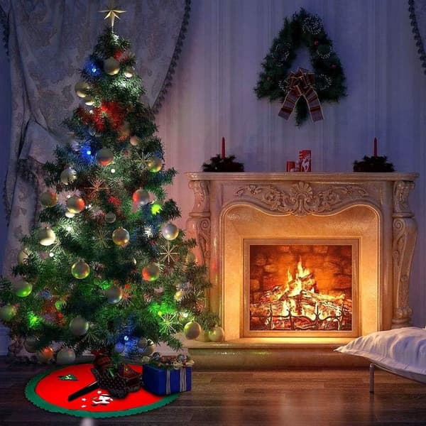 Julgransfilt, 90 cm julgransmattor, rund, för julgran KLB