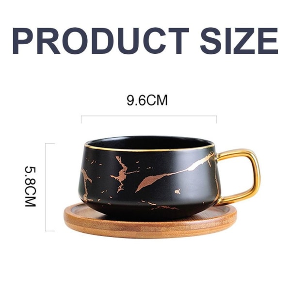 Espressokop, 300 ml cappuccinokopsæt, marmor kaffekop