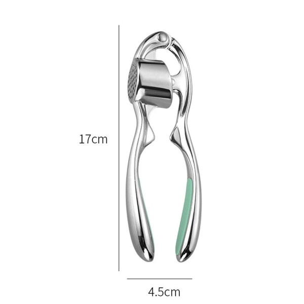 Stainless Steel Grinder Garlic Press Chopper with Silicone Green