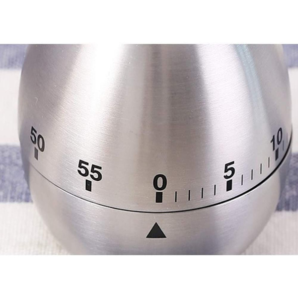 Mekanisk køkkentimer Køkkentimer Nedtælling 60 minutter Æbleform Multifunktion Rustfrit stål Køkkentimer-