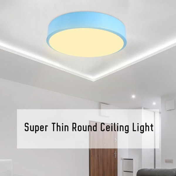 Modern supertunn rund LED-taklampa i akryl för KLB