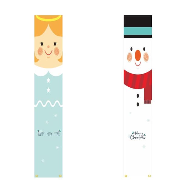 Glædelig Jul Banner Skilt - Julepynt til Hoveddøren KLB