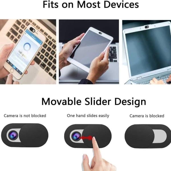 Sæt med 6 webcam-covers, skydekamera-covers, ultra tynde webcam-covers
